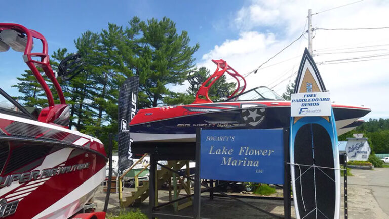 Fogartys Lake Flower Marina Front Signage 768x432